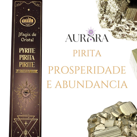 Incenso com Pirita - Energia de Prosperidade e Abundância