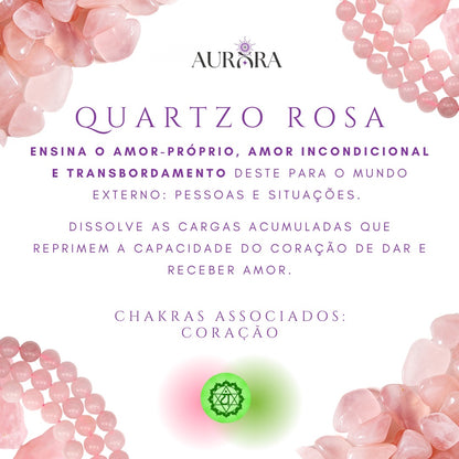 Quartzo Rosa com esferas 7 Chakras