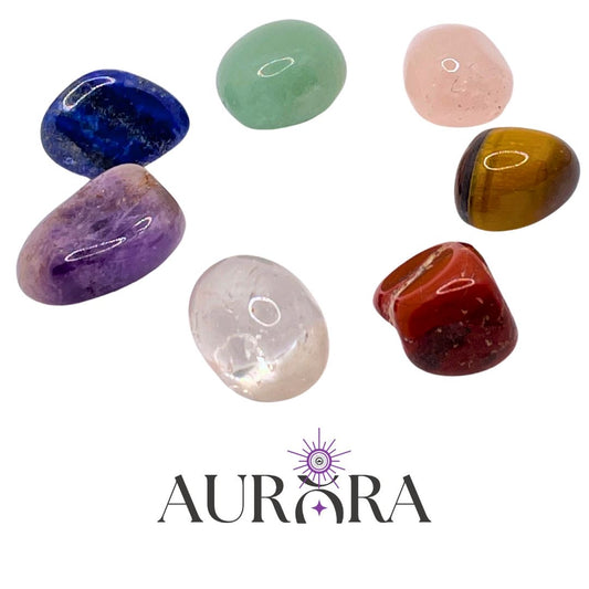 Kit de 7 Chakras Cristais Rolados